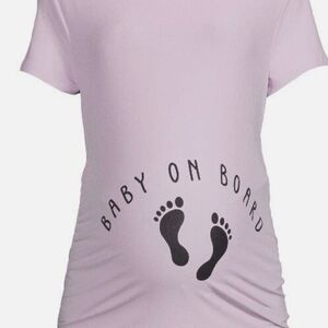 Time and Tru Purple Maternity Top